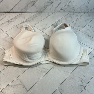NWT Cacique Lane Bryant Womans Bra White Bow Full Coverage UNDERWIRE 38D